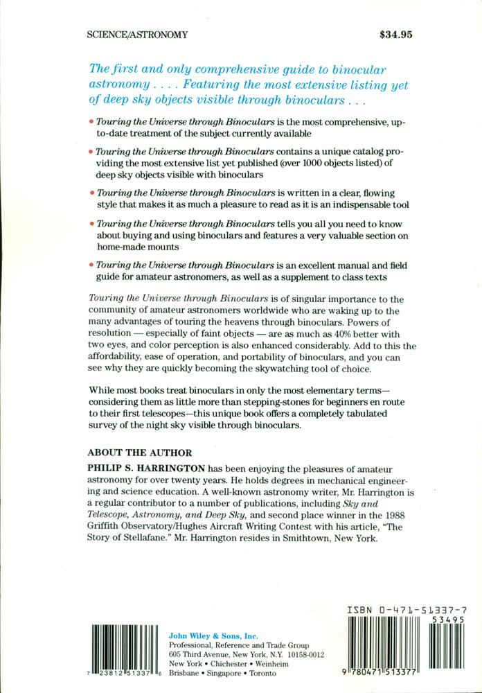Touring the Universe through Binoculars: A Complete Astronomers Guidebook (Wiley Science Editions)