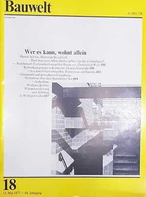 Bauwelt 18/1977. THEMA: Wer es kann, wohnt allein.