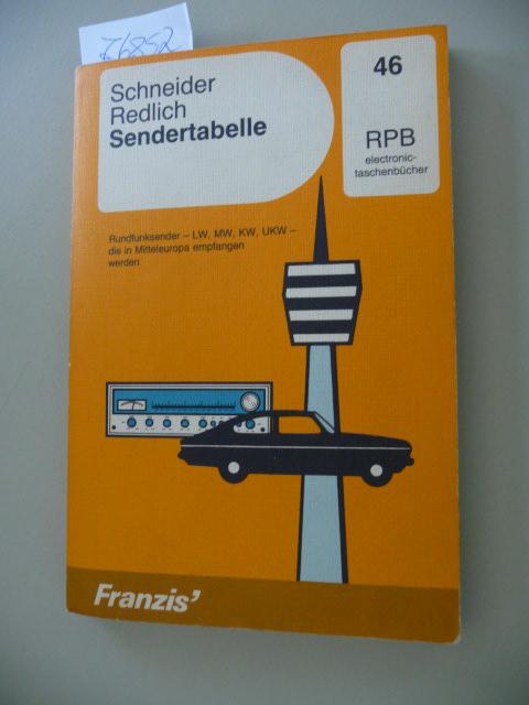 Sendertabelle : Rundfunksender, - LW, MW, KW, UKW -, d. in Mitteleuropa empfangen werden.