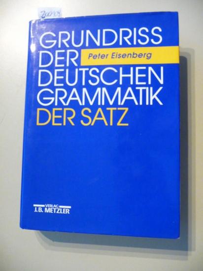 Grundriss der deutschen Grammatik: Grundriß der deutschen Grammatik, Bd. 2. Der Satz