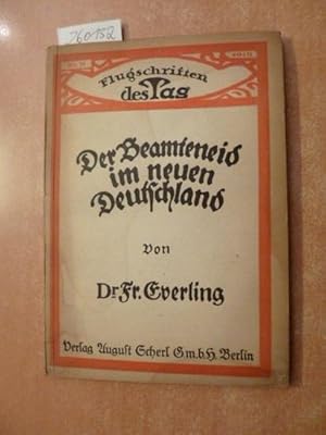 Der Tag : Flugschriften des Tag ; Nr. 11 Der Beamteneid im