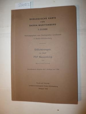 Geologische Karte von Baden Württemberg 1:25000 - Erläuterungen zu Blatt 7117 Neuenbürg