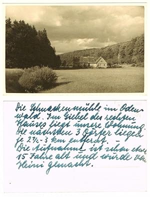 Ansichtskarte Die Schnackenmühle im Odenwald [Modautal Klein-Bieberau Darmstadt] (ca 1940)