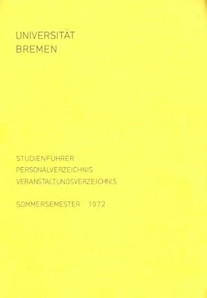 Universität Bremen - Studienführer - Personalverzeichnis - Veranstaltungsverzeichnis - Sommerseme...