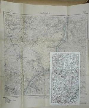 2 Karten: 1.: Karte der Haupttouristenwege in der Eifel. Laacher See und Umgebung/ 2.: Münstermai...