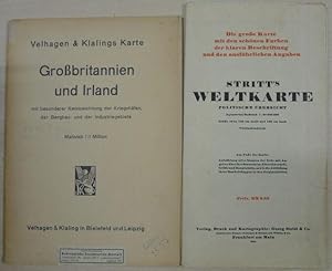 Velhagen und Klasings Karte Großbritannien und Irland. mit besonderer Kennzeichnung der Kriegshäf...