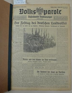 Volksparole. Düsseldorfer Stadtanzeiger. Oktober 1934. Amtliches Kreisblatt. Die große Zeitung de...