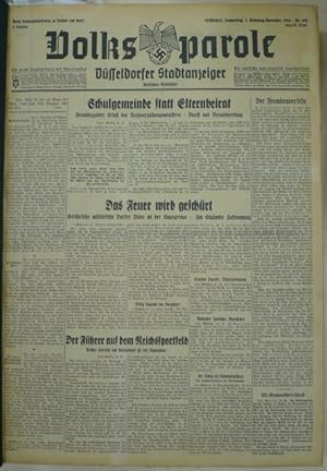 Rheinische Landeszeitung. Volksparole. Düsseldorfer Stadtanzeiger November 1934. Amtliches Kreisb...