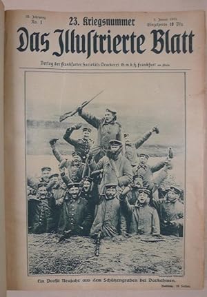 Das Illustrierte Blatt 3. Jahrgang (1915) No 1-52 (komplett) (Kriegsnummern 23-74) beigebunden Nr...