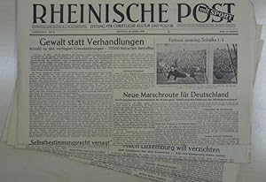 Rheinische Post. Zeitung für christliche Kultur und Politik. 28. März, 20., 27. 30. April 1949