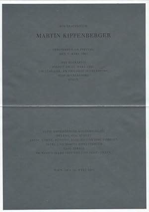 Wir trauern um Martin Kippenberger. Verstorben am Freitag, den 7.März 1997.