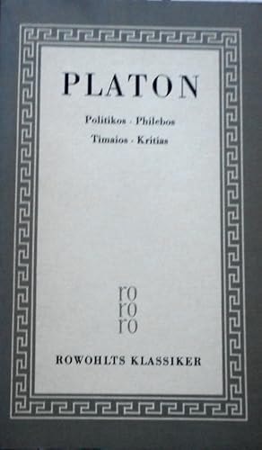 Sämtliche Werke. Bd. 5: Politikos, Philebos, Timaios, Kritias. Nach der Übers. von Friedrich Schl...