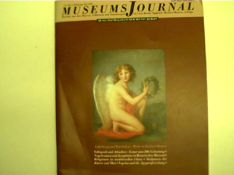 Museums Journal, Nummer 3, 3. Jahrgang, Juli 1989, Berichte aus den Museen, Schlössern und Sammlungen im Land Berlin. Zugleich 