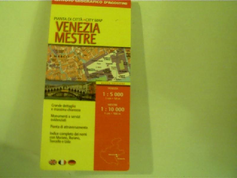 Pianta Di Città - Venedig / Venezia 1:5 000, Mestre 1:10 000, Grande dettaglio e massima chiarezza, Monumenti e servizi evidenziati, - Autorenkollektiv