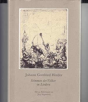 Stimmen der Völker in Liedern. Eine Auswahl. Mit 35 Radierungen von Josef Hegenbarth.