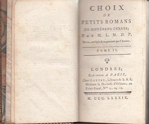 Choixdes petits Romans de différens Genres; par M.L.M.D.P. Revus, corrigés & augmentés par l`aute...