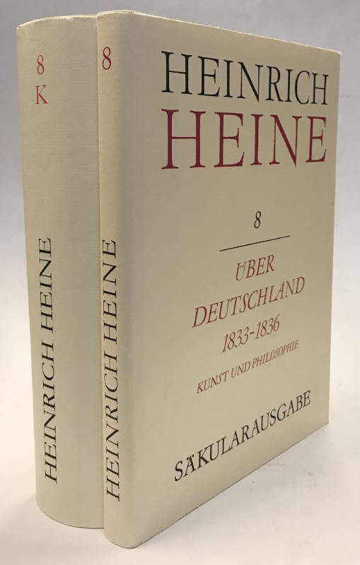 Über Deutschland. 1833-1836. Aufsätze über Kunst und Philosophie. 2 Bände (mit Kommentar). Bearbeiter Renate Francke. - Heine, Heinrich