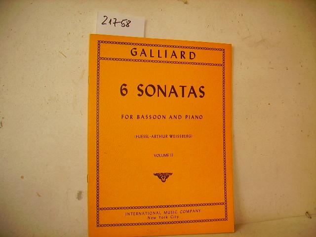 6 Sonatas for Bassoon ( Fagott ) and Piano Vol. 2 - content sonata 4 - 6