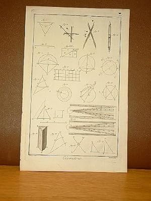 Geometrie. Planche I. ( Kupferstich von Benard aus der Enzyklopädie von Denis Diderot und D'Alemb...