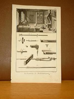 Instrumens ( Instruments ) de Mathématiques, Planche I. ( Kupferstich von Benard aus der Enzyklop...