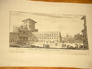 Veduta della Piazza et Palazo di St. Marco in Roma. Kupferstich von Israel Sylvestre um 1700.