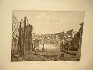 Veduta dell interno des Coloseo. Kupferstich auf Büttenpapier aus dem Jahr 1825.