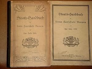 Staats - Handbuch der freien Hansestadt Bremen. Umfangreiches Konvolut von 22 Bänden der Jahre 18...