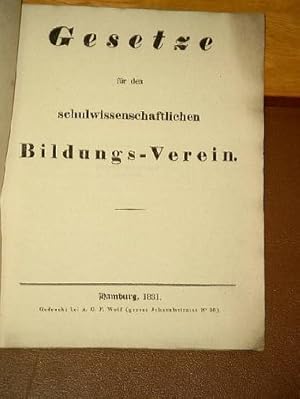 Gesetze für den schulwissenschaftlichen Bildungs-Verein.