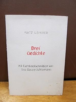 Drei Gedichte. Mit Farblinolschnitten von Eva Raupp-Schliemann.