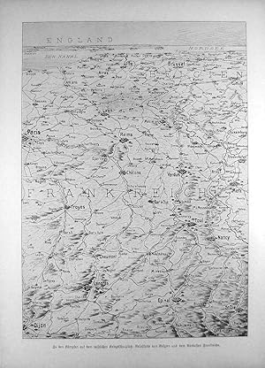 Reliefkarte von Belgien und dem Nordosten Frankreichs