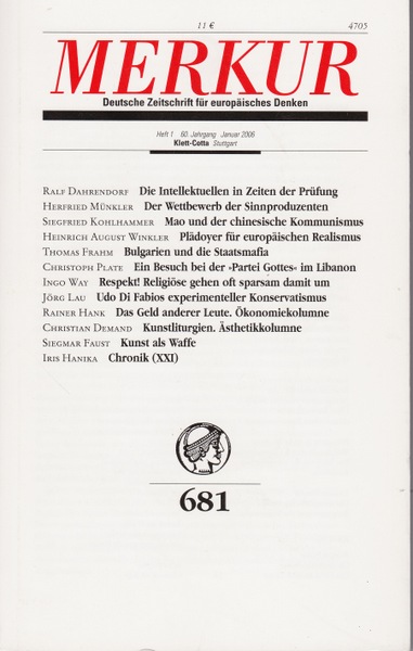Merkur Heft 681 - Bohrer, Karl Heinz (Herausgeber