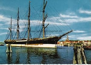 Postkarte. Ostseeheilbad Travemünde. Hafen mit Segelschulschiff "Passat