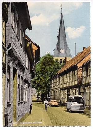 Postkarte: Hagenstraße mit Kirche