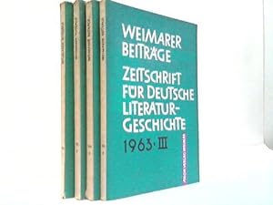 Zeitschrift für deutsche Literaturgeschichte. Jahrgang 1963 in 4 Bänden