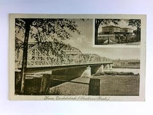 Postkarte: Hanau - Eisenbahnbrücke (Steinheimer Brücke)
