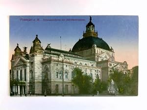 Postkarte: Frankfurt a. M. - Schauspielhaus mit Märchenbrunnen