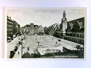 Postkarte: Leipzig - Markt mit Altem Rathaus