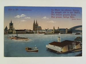 Postkarte: Köln a. Rh. - Rheinpanorama