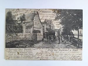 Postkarte: Gruss aus Leutersdorf a. Rhein - Rheinstrasse