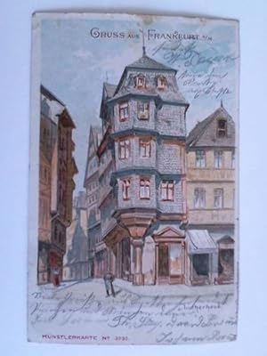 Postkarte: Gruss aus Frankfurt a/M. - Lutherhaus