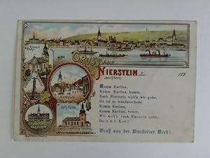 Postkarte: Gruss aus Nierstein am Rhein