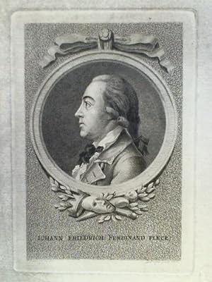 Johann Friedrich Ferdinand Fleck - Brustporträt im Stahlstich, nach F. Rosenberg