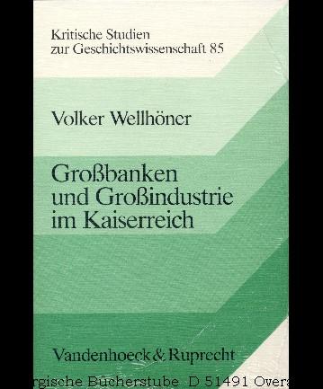 Großbanken und Großindustrie im Kaiserreich. (Kritische Studien zur Geschichtswissenschaft, 85).