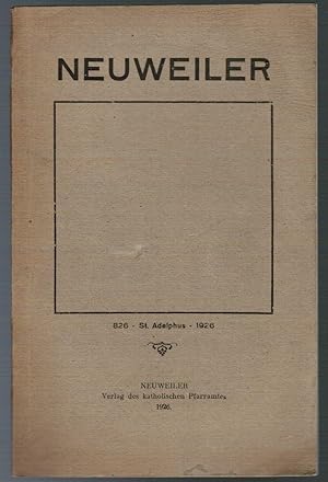 St. Adelphus in Neuweiler. Illustrierte Festschrift zur elften Jahrhundertfeier (826 - 1926).