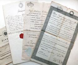 eigenhändige Unterschrift mit dem Zusatz 'Professor der Mathematik' in schwarzer Tinte auf einem Zeugnis der Königlich Ständischen Technischen Lehranstalt zu Prag, datiert den 6. August 1842. Gedrucktes Blatt mit ornamentaler Bordüre und handschriftlichen