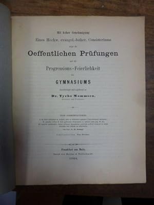 Teil I: De foliis quibusdam m.scriptis, quae in bibliotheca gymnasii Francofurtensis servantur, T...
