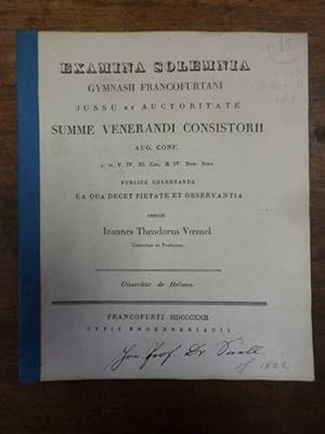 Disseritur de Heliaea, Examina solemnia Gymnasii Francofurtani jussu et auctoritate summe veneran...