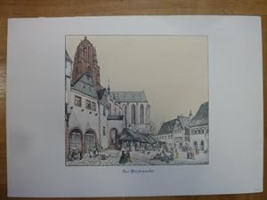 Der Weckmarkt [Frankfurt am Main 1856] (handkoloriert),