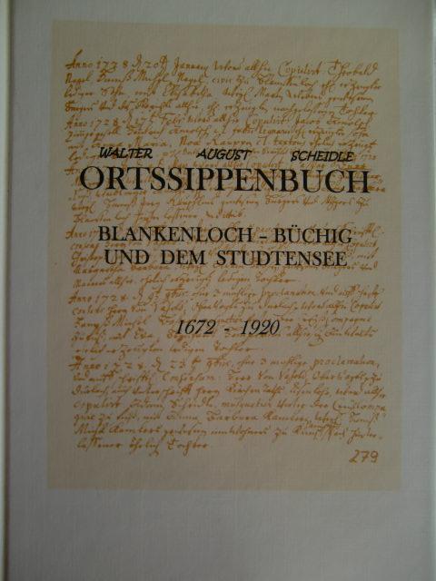 Ortssippenbuch Blankenloch-Büchig und dem Studtensee : 1672 - 1920  [Kreis Karlsruhe].