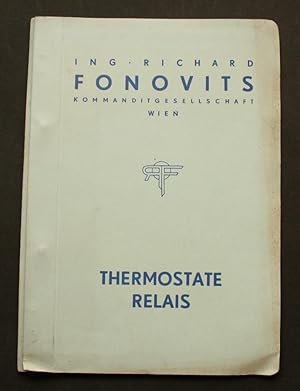 Thermostate. Mappe Preisliste. Ing. Richard Fonovits Kommanditgesellschaft Wien.